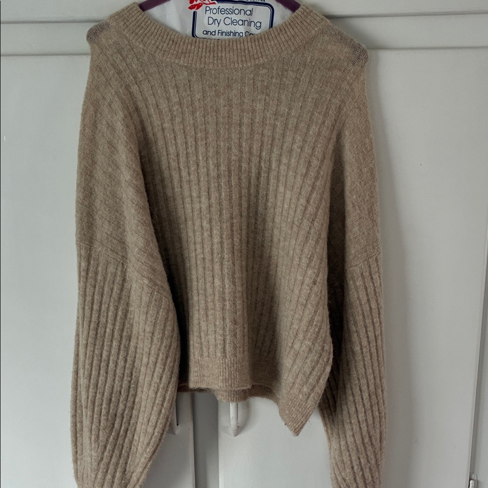 Cozy Tan Crew Neck Sweater
